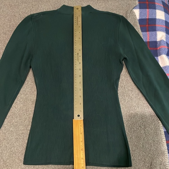 NWT The Workshop Hunter Green Ribbed Mock Neck Sweater - Picture 9 of 9